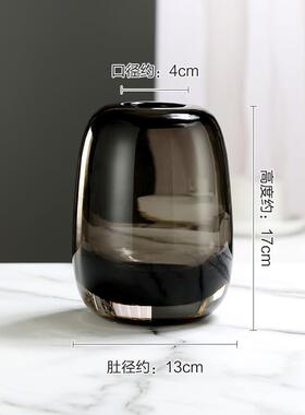 新款鲜璃小花瓶小口径透插花水培明水养迷玻你欧式北欧现代简约花