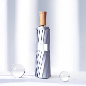 骨钛银胶晴雨两用遮阳伞手开折叠防晒晴雨伞三折太阳伞加印logo