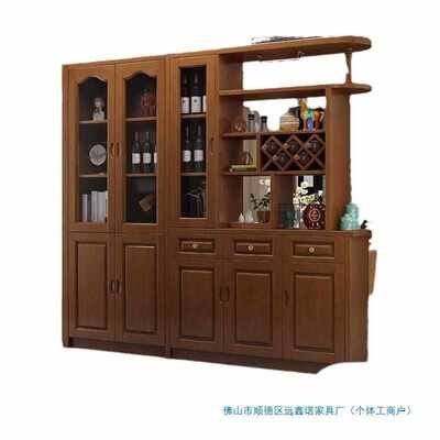 酒柜隔断柜入门玄关间厅柜实木玄关双面储物鞋柜屏风隔断客厅遮挡