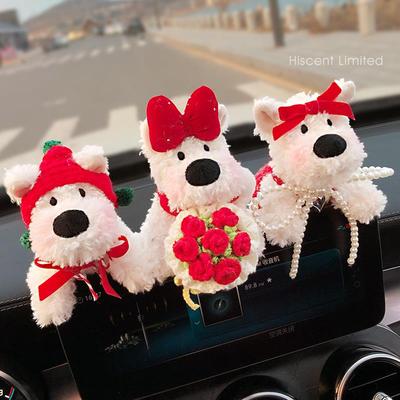 新送朋款物西地72687小公狗屏幕摆件趴载汽趴偶礼仔车玩车友车内