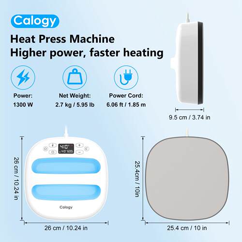 热跨能境10寸热压机烫画机，加安温度CHP2302-，倒计时功，全热升
