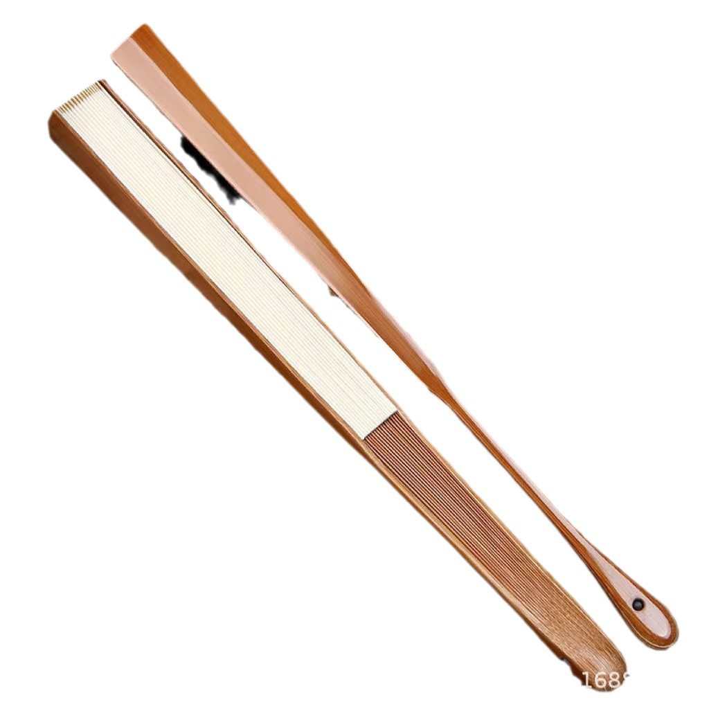 厂家直销老玉竹手工文玩折扇老料扇骨9.5寸空白苏工宣纸扇面批发