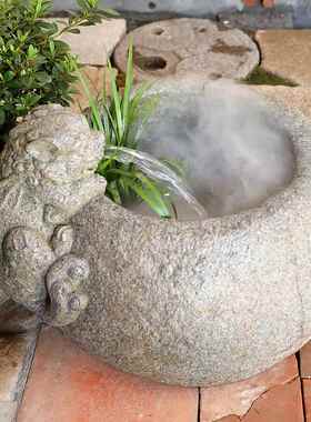 中式创意客厅貔貅动物泉流水摆件花园喷庭院环厅客阳台循流ILA水