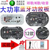 10寸带话筒自制diy水桶音 大功率车载低音喇叭蓝牙功放板4