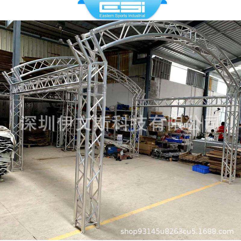 深圳厂家铝合金桁架舞台灯光truss架婚庆展览广告背景架龙门架子
