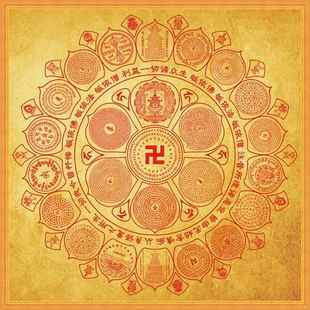 金刚藏大圆满尊胜咒轮合集图 禅意传统文化装饰画275