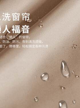 高遮光加厚绒布窗帘客厅卧室免定型奶茶色天鹅绒布艺成品飘窗