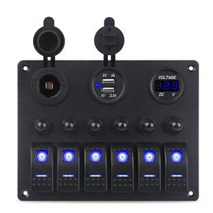 开关大巴游览观光车专用组合开关6位带过载保护器 OFF船型组装