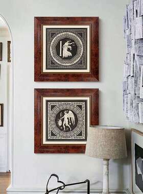 希腊月神 法式复古中古风挂画客厅玄关装饰画美拉德卧室壁画A099