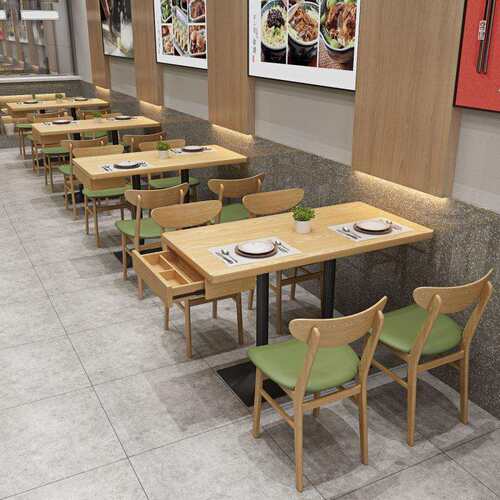 餐饮饭店卡座沙发实木桌椅组合餐厅靠墙西餐厅餐吧奶茶店桌椅组合
