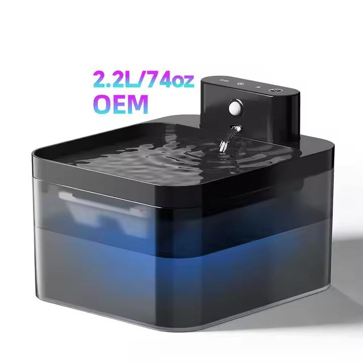 不锈钢宠物饮水机高端智能循环不触须喝水器喂食器过滤静音饮水机