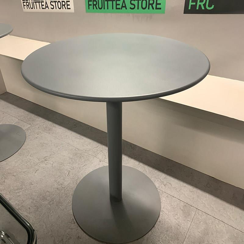 咖啡桌小圆桌铁艺商用简约餐桌奶茶店洽谈桌椅组合休闲茶几吃饭桌
