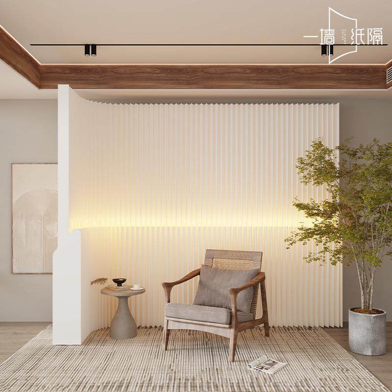 屏FJU风隔墙移动折叠断发光档办公客室厅分隔墙房间隔板假墙简易