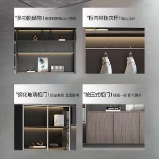 新款办公办室室背景柜轻奢老板公家SJH具木柜质储物分层资料柜文