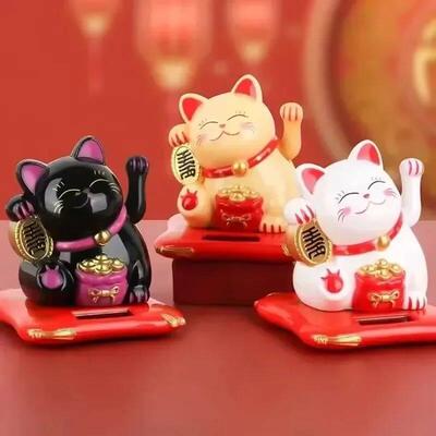 太阳能Maneki Neko幸运猫欢迎中国幸运猫