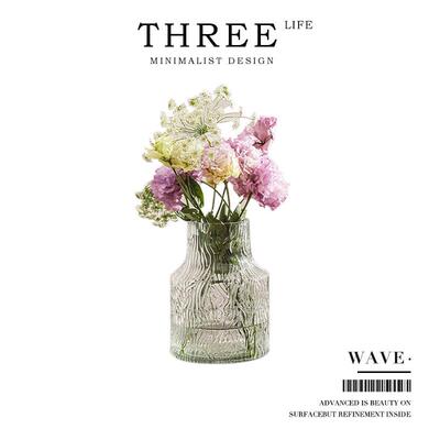 Tlife·Wave·花瓶摆件客厅插花装饰高级感冰川玻璃透明 | 波纹