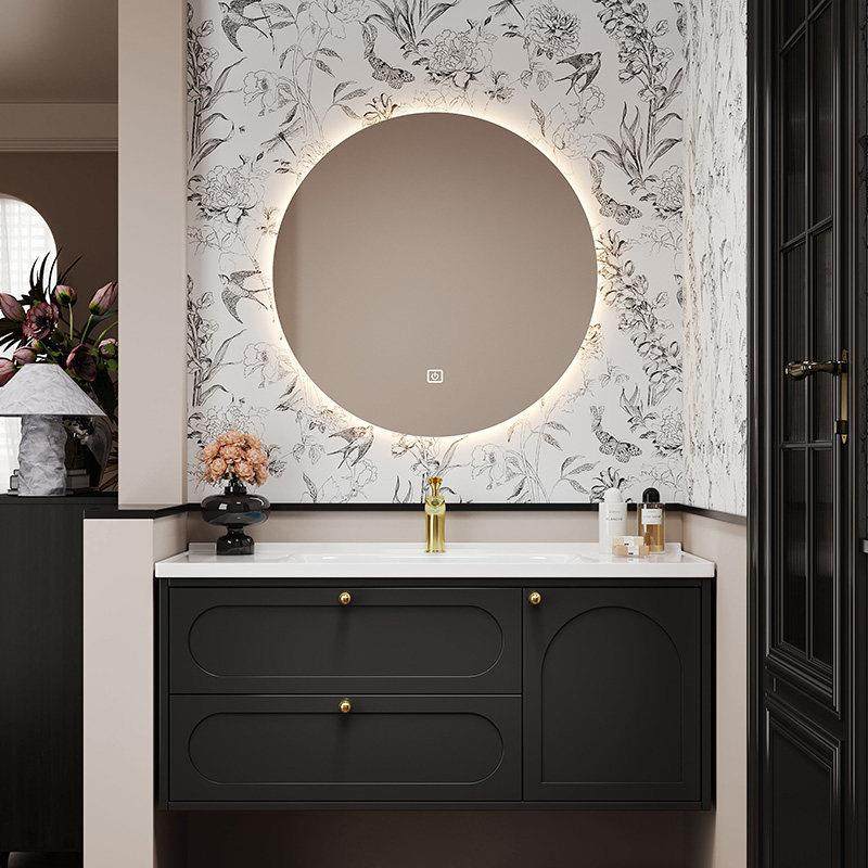 法式橡木浴室柜组合洗手台盆柜洗漱台洗脸盆柜卫生间复古黑色套装,家装主材,浴室柜组合,淘宝优惠券,粉丝福利购,淘宝优惠卷