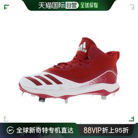 美国直邮adidas阿迪达斯男士运动鞋，钉鞋球鞋平底低帮系带红色