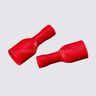 蓝色 250接线端子直插6.3插簧端子 pvc全绝缘母端冷压接头FDFD2