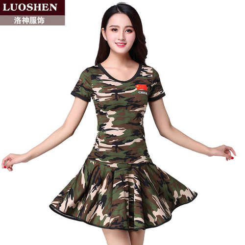 团队舞年服装代尔广场套装莫春洛神舞2017女新款水兵表演服服舞蹈