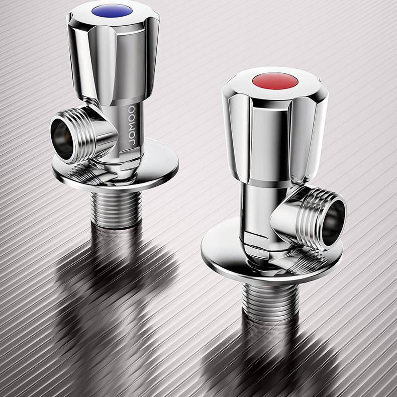 角阀黄铜三角阀加长加厚冷热水器马桶止水阀门开关家用八字阀