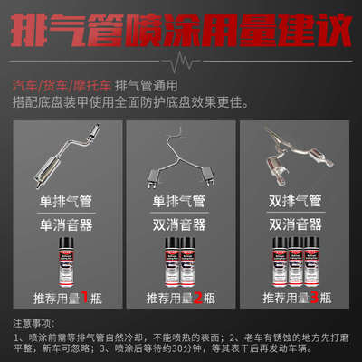汽车排气管防锈漆耐高温底盘装甲自喷漆摩托车消音器镀铝喷剂银色