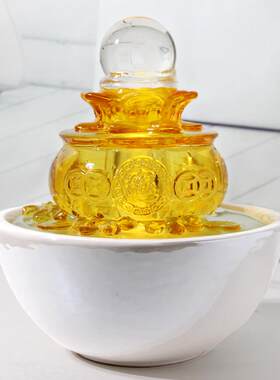 流水喷泉招财摆件转运球自循环水景财源滚滚桌面摆设朋友开店送礼