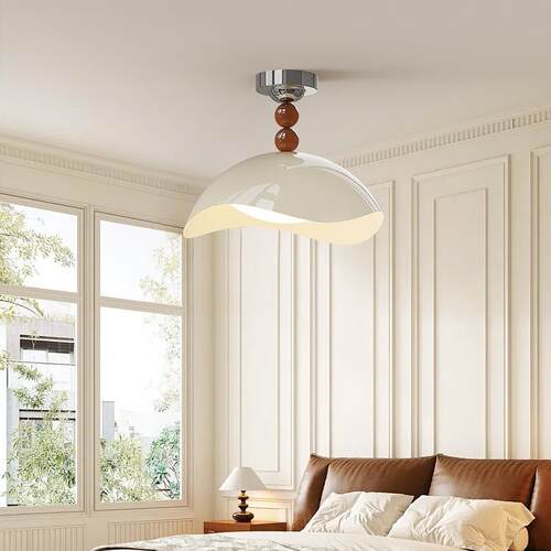 新款直销蛋壳中古风卧室灯吸顶灯少女风ins护眼灯孟菲斯高级感主