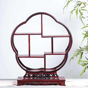 实木巴里装饰黄檀茶具物花枝宝中式展示架架博古架多阁置梅花收纳