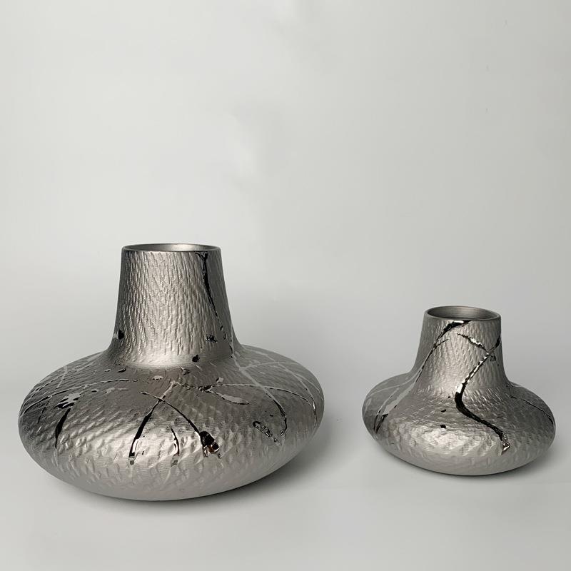 新中式陶瓷花器现代诧寂风客厅陶瓷花瓶摆件餐桌桌面装饰陶罐