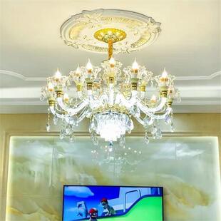 欧式水晶吊灯客厅餐厅卧室别墅家用成套灯2023新款网红蜡烛灯具