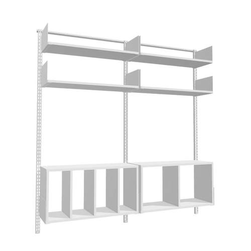 铭添贫美墙面书架展示架可调节墙轨杂志绘本陈列架钢制支架中古壁