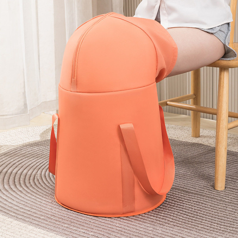 便携式脚盆秋冬折叠泡脚桶过膝盖可收纳泡脚袋宿舍足浴加深恒温