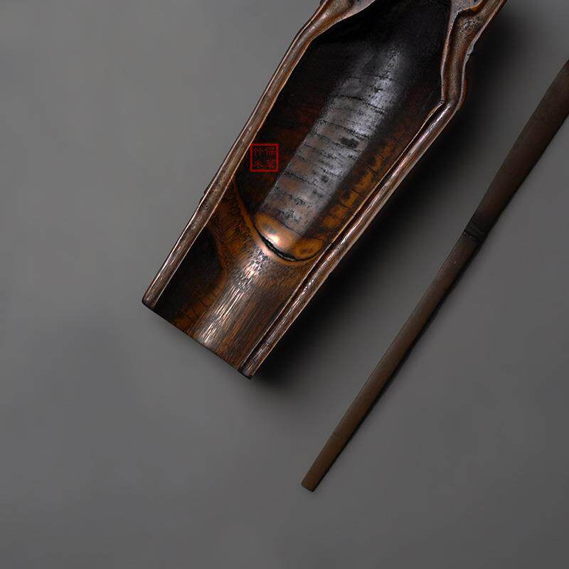 精品老竹茶则 纯手工雕刻 老料纯手工文玩 茶道配件茶拨茶铲