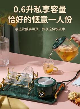 养生壶家用小办型公GX-10D室加厚玻璃茶壶器煮茶恒煮温烧水花茶高
