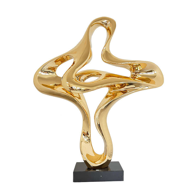 现代抽象树脂雕塑摆件酒店样板房软装艺术摆设玄关会所桌面装饰品