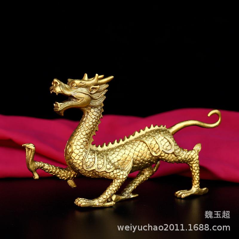 纯铜四方兽摆件四位兽青龙白虎朱雀玄武家居客厅工艺品装饰铜雕塑