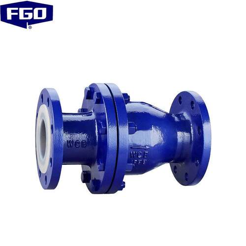 FGO衬氟旋启式法兰止回阀铸钢体+内衬四氟PN16H44F46-10C/16C
