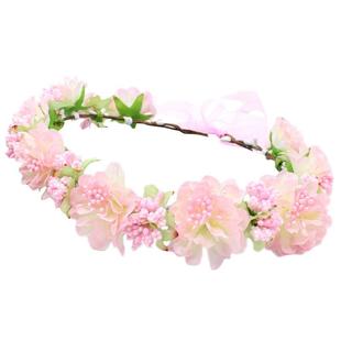 花环订婚韩式 新娘头饰婚纱仿真花朵发箍森女海边度假沙滩配饰头花