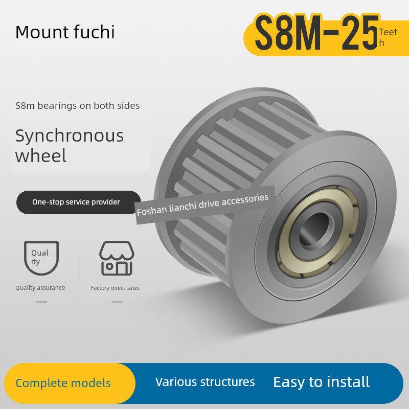 S8M25齿同步滑轮，双面轴承，张紧轮，可调导向轮，滚轮Htfw25S8M - 实物图