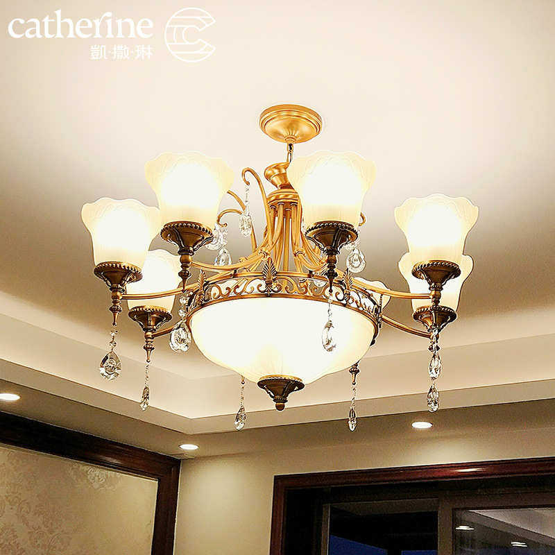 凯撒琳 美式吊灯全铜美式吊灯简约创意客厅卧室吊灯CH-503系列