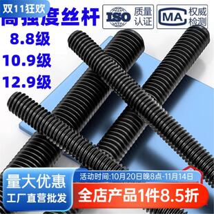 高强度丝杆8.8级10.912.9级全螺纹牙条通丝杠长螺杆柱M6M8M10-M64