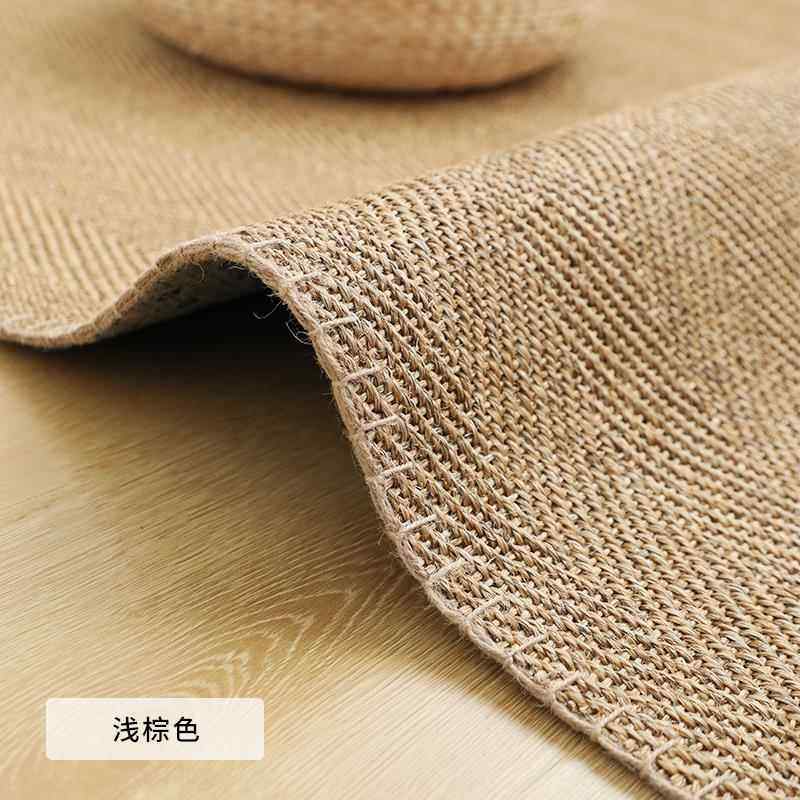 正品门塞尚天然简约手工剑麻地毯地垫环保客厅茶几书房麻边编织垫
