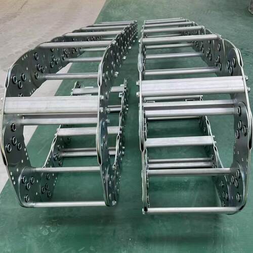 钢制拖链尼龙穿线全封闭桥式坦克链条钢铝拖链耐用高效