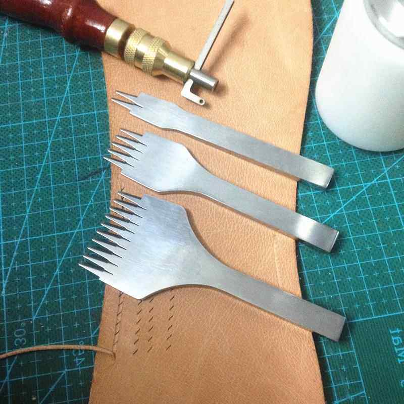 普通法斩斜平斩欧斩diy手工皮革打孔工具凿距3.38/3.85/3.0/2.7