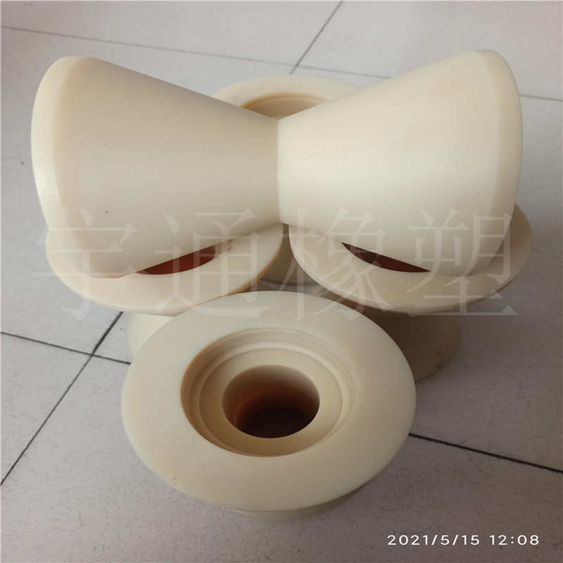 厂家定做输送带配件耐磨尼龙防静电托辊滚筒防腐流水线U辊V型托辊