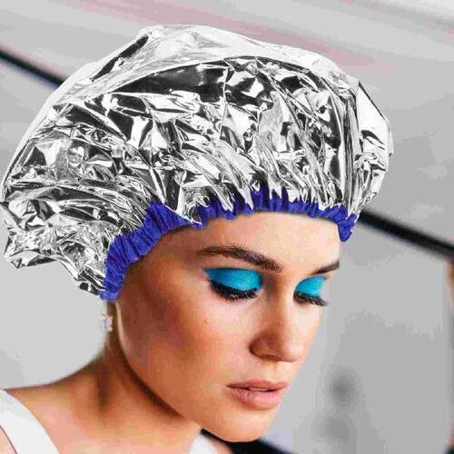 3 Pcs Tin Foil Hair Mask Cap Perm Coloring Elastic Dye Caps