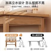 实木书桌写办家用电脑桌公桌卧室学作生学习字桌子无品牌 简易带