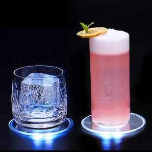 Wine Drinks Luminous Coaster Stickers 1pcs Cup Bar LED Pad