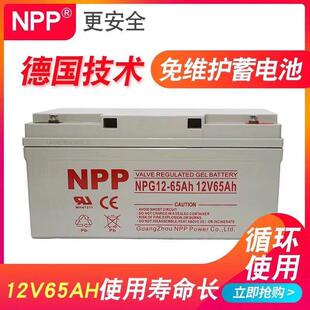 耐普蓄电池NP12V65AH太阳能胶体蓄电池12V200AH太阳能路灯蓄电池
